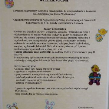 Konkurs palma wielkanocna 